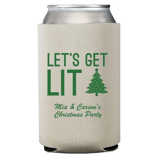 Let's Get Lit Christmas Tree Collapsible Huggers